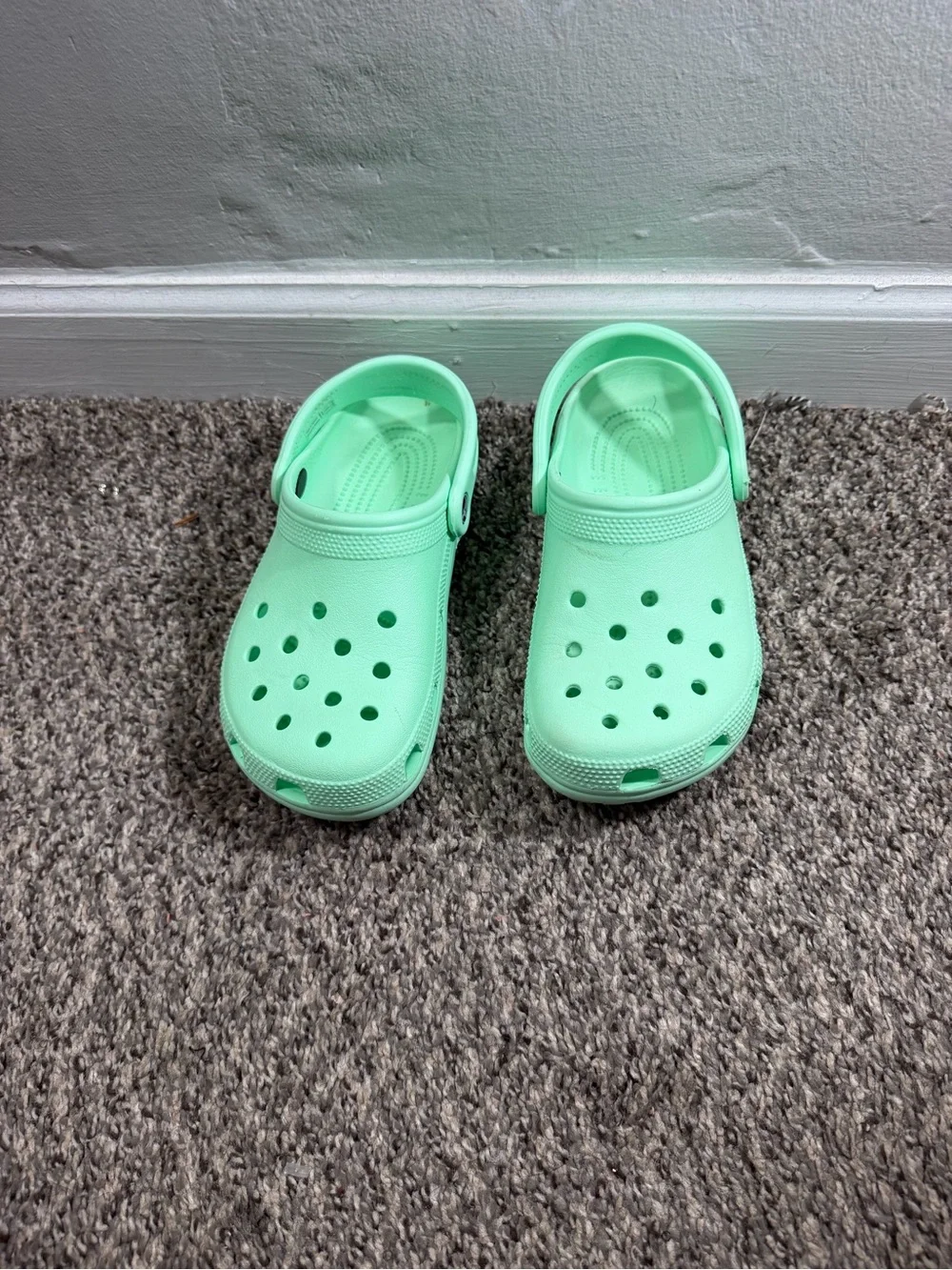 CROCS Kids Mint Green Classic Clogs